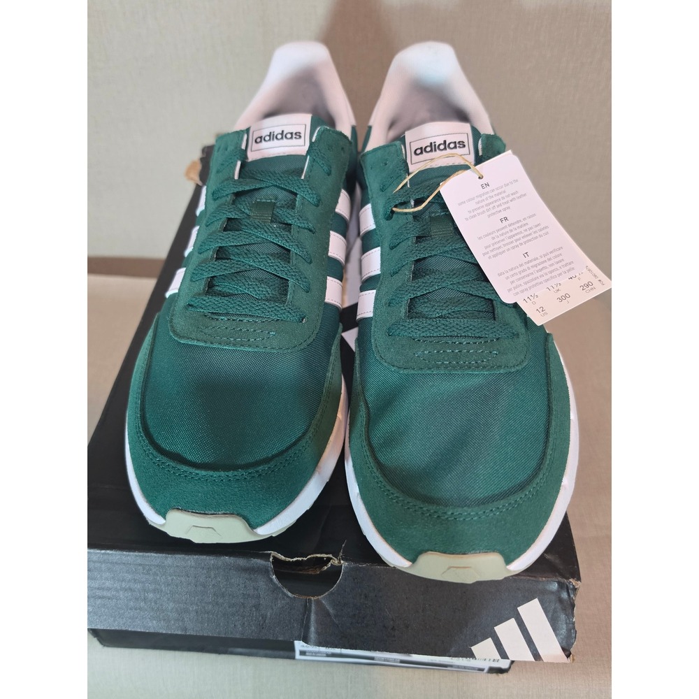 Adidas Run 60s 2.0 Mens Sneakers Green White H00354 Size 12
